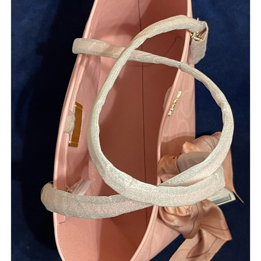 Coach Powder Pink City Tote Bag In Signature Canvas with Storage Bag NWT - Picture 7 of 13